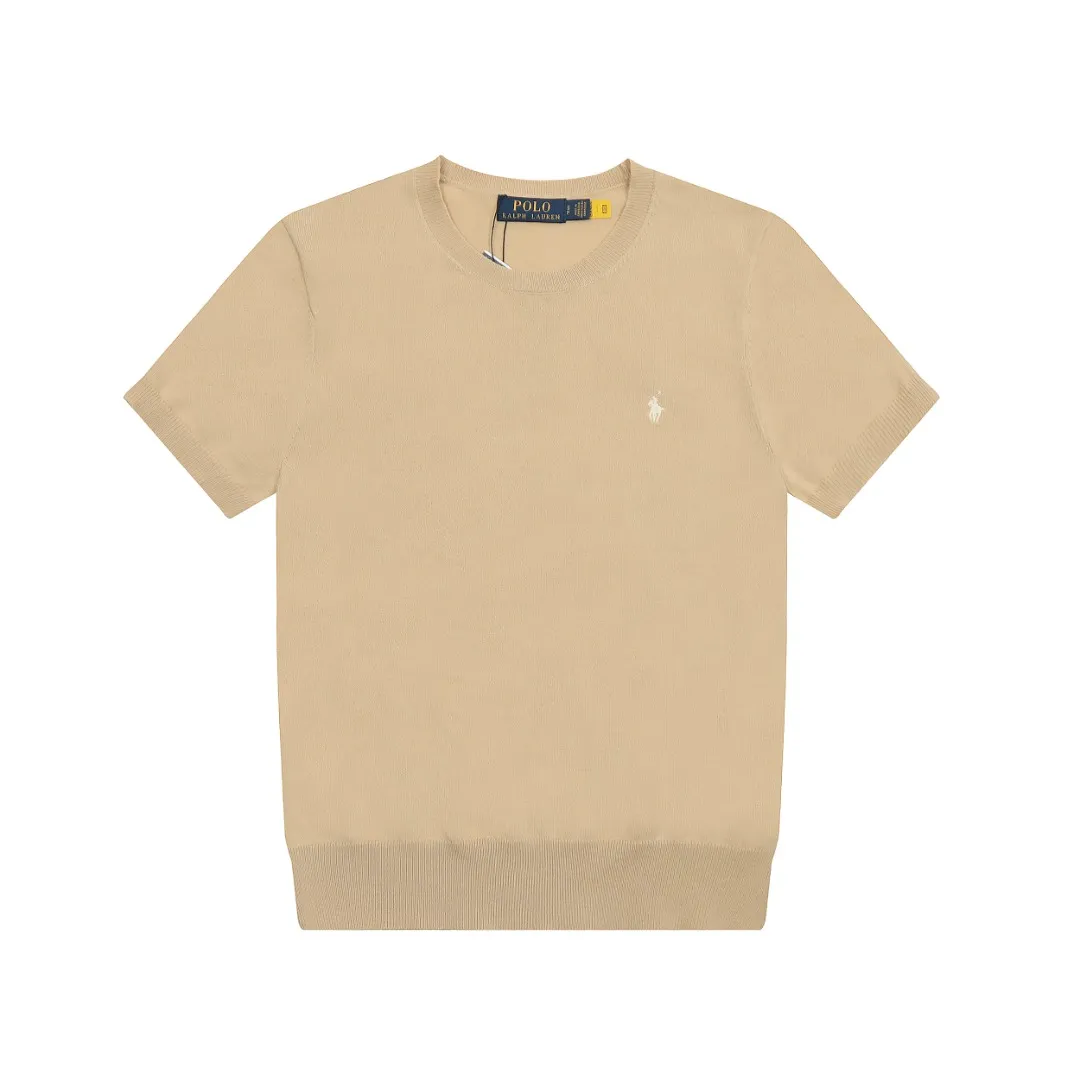 🅿️156 "Top quality" Style number: DS008# (not off the shelves all year round) [Ralph Lauren round neck solid color pony embroidered logo knitted short sleeves] ✅Ralph Lauren classic basic versatile knitted short sleeves for all seasons ✅Main supplier platform live broadcast Wholesale entity Replenish if out of stock Not off the shelf ✅ZP quality 1:1 version Scan the code to enter the GF website Counter quality ✅Detailed quality is the only one in Guangzhou Imported quality cotton yarn, focusing on high-end, cost-effective, good quality needless to say ✅The version is restored to the original version, loose, comfortable and stress-free, simple is high-end, classic is timeless ✅The upper body is simple and easy to match, a must-have for goddess ootd. Good-looking clothes are never picky. A must-have in the goddess' wardrobe. Size: S-XL Color: Army green, off-white, black, light pink, khaki, navy, light blue, mint green